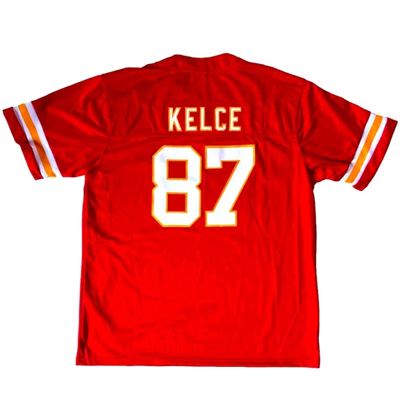 Travis Kelce #87 Men’s Large Football Jersey Red White And Gold Never Used NWOT - Picture 1 of 9
